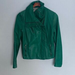 Green Leather Jacket small from Rome